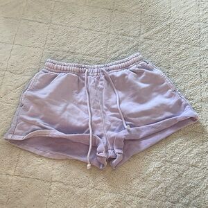 Lavender Levi Cotton Shorts